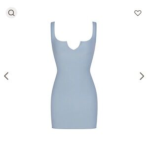 Skims Raw Edge Slit Front Mini Dress - NWT